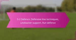 5-2 Defence: Defensive line techniques, Linebacker support, Run defence