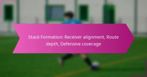 Stack Formation: Receiver alignment, Route depth, Defensive coverage